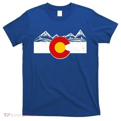 Colorado Wilderness Mountains Flag T-Shirt