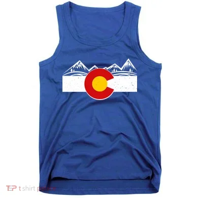 Colorado Wilderness Mountains Flag Tank Top