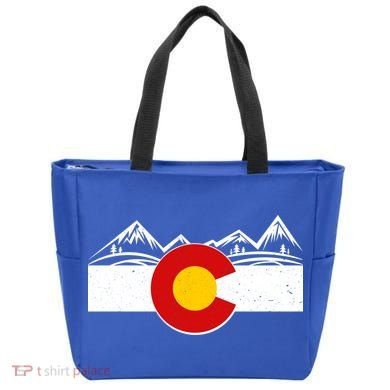 Colorado Wilderness Mountains Flag Tote Bag