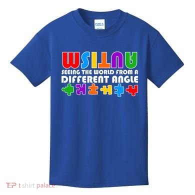 Colorful - Autism Awareness - Seeing The World From A Different Angle Kids T-Shirt