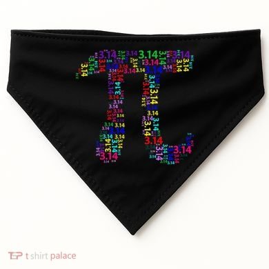 Colorful 3.14 Pi Day Mash-Up USA-Made Doggie Bandana