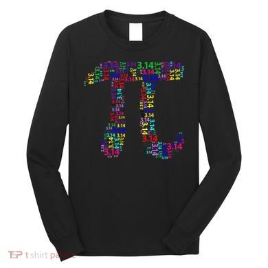 Colorful 3.14 Pi Day Mash-Up Long Sleeve Shirt