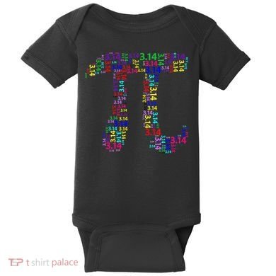Colorful 3.14 Pi Day Mash-Up Baby Bodysuit