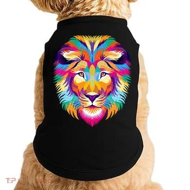 Colorful Abstract Lion Doggie Tank
