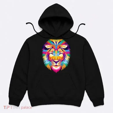 Colorful Abstract Lion Hoodie