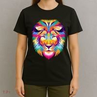 Colorful Abstract Lion T-Shirt thumb 4