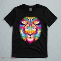 Colorful Abstract Lion T-Shirt thumb 5