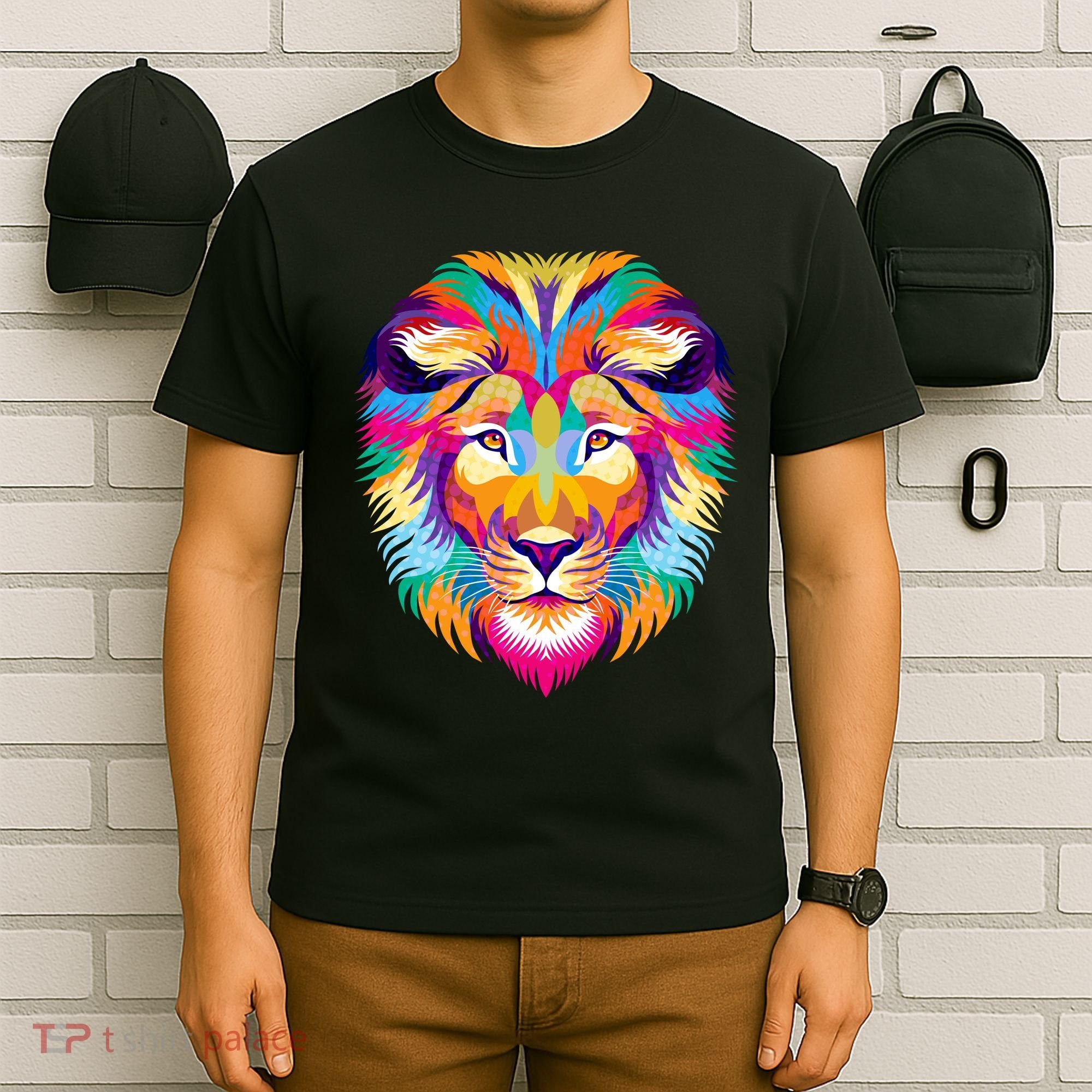 Colorful Abstract Lion T-Shirt