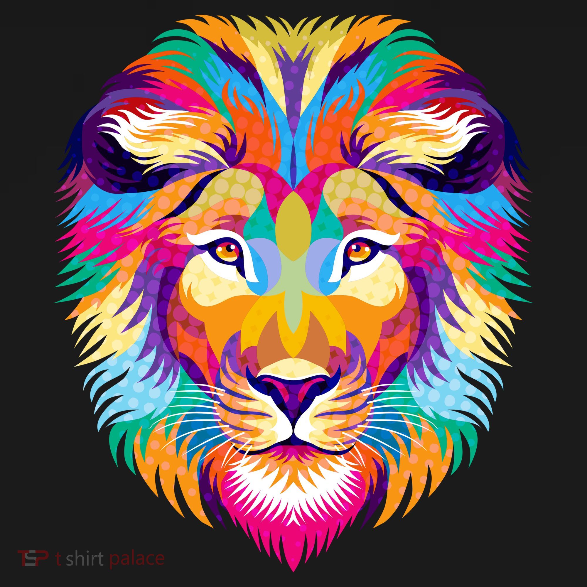 Colorful Abstract Lion T-Shirt