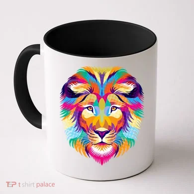 Colorful Abstract Lion Coffee Mug