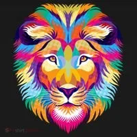 Colorful Abstract Lion Women's Hoodie thumb 2