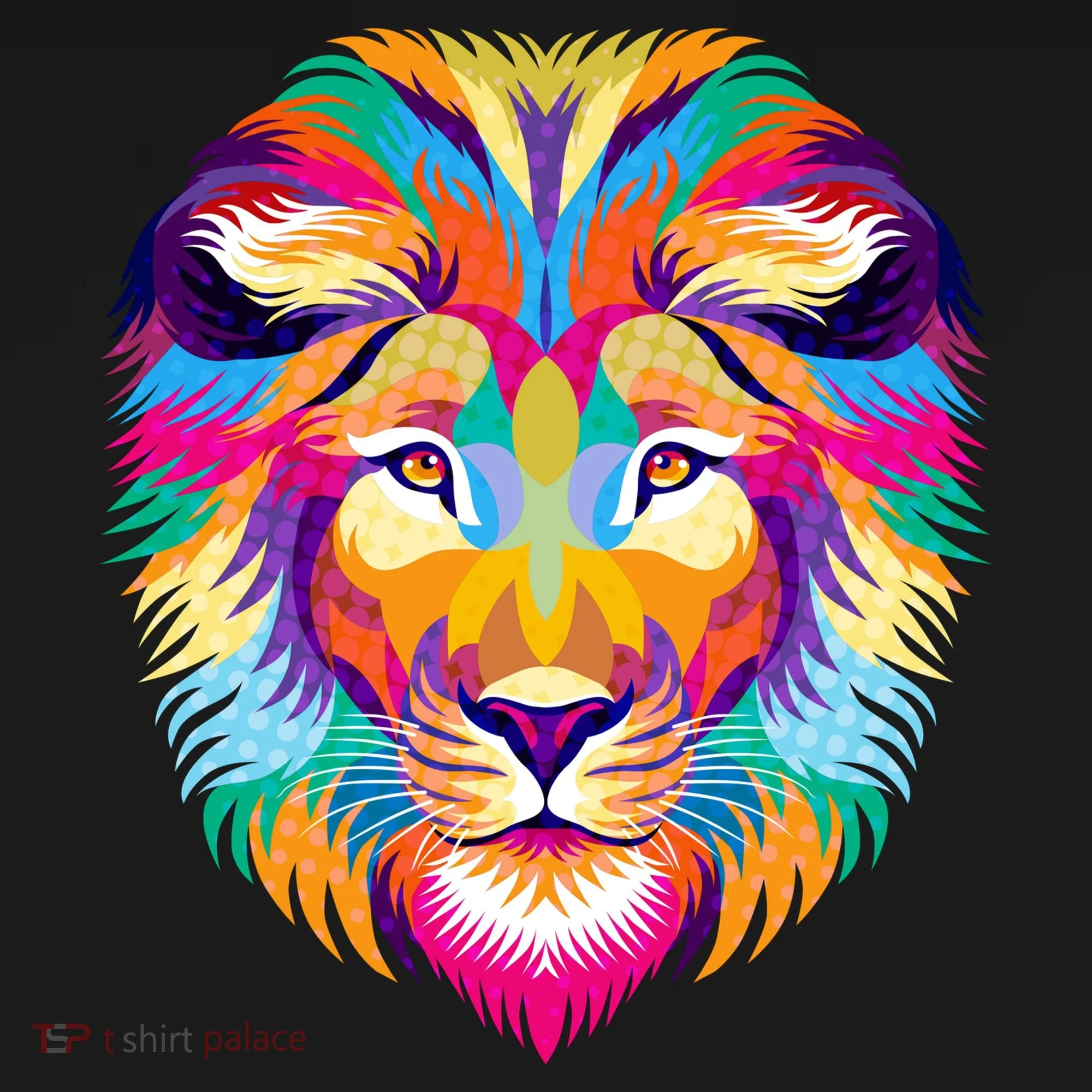Colorful Abstract Lion Women's Hoodie