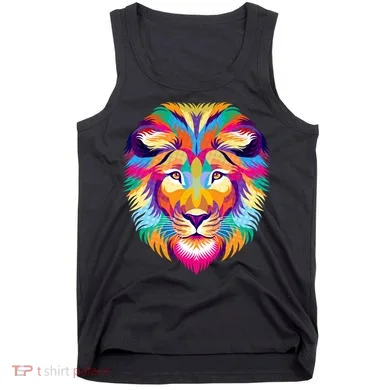 Colorful Abstract Lion Tank Top