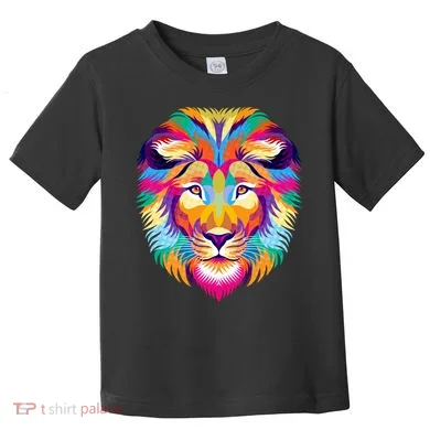 Colorful Abstract Lion Toddler T-Shirt