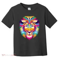 Colorful Abstract Lion Toddler T-Shirt thumb 0
