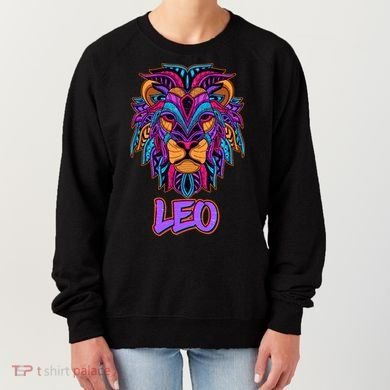 Colorful Abstract Lion Leo Zodiac Women's Sweatshirt