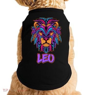 Colorful Abstract Lion Leo Zodiac Doggie Tank