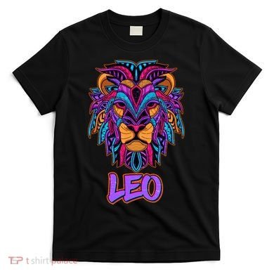 Colorful Abstract Lion Leo Zodiac T-Shirt