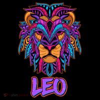 Colorful Abstract Lion Leo Zodiac T-Shirt thumb 7