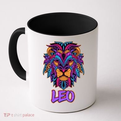 Colorful Abstract Lion Leo Zodiac Coffee Mug
