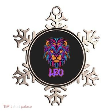 Colorful Abstract Lion Leo Zodiac Ornament
