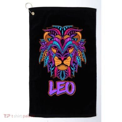 Colorful Abstract Lion Leo Zodiac Golf Towel