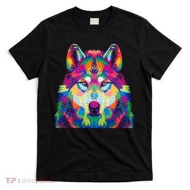 Colorful Abstract Wolf T-Shirt