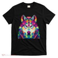 Colorful Abstract Wolf T-Shirt thumb 0