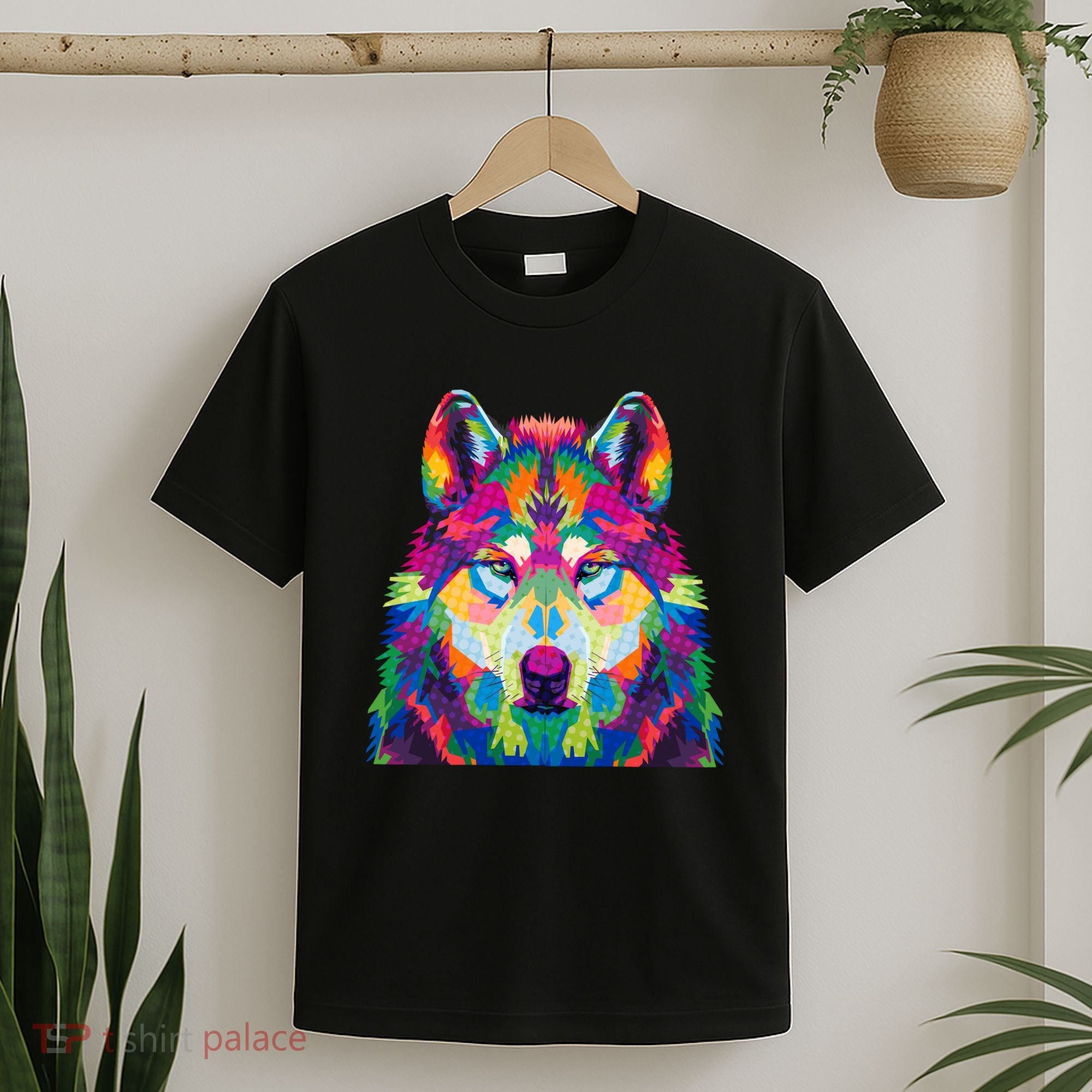 Colorful Abstract Wolf T-Shirt