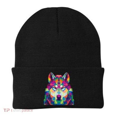 Colorful Abstract Wolf Beanie