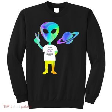 Colorful Alien Storm Area 51 Funny Sweatshirt