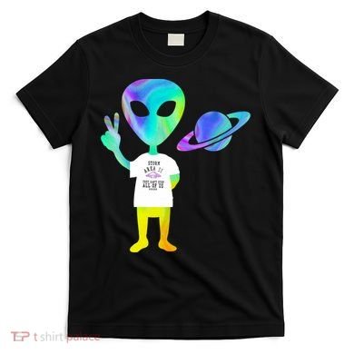 Colorful Alien Storm Area 51 Funny T-Shirt