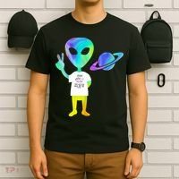 Colorful Alien Storm Area 51 Funny T-Shirt thumb 6