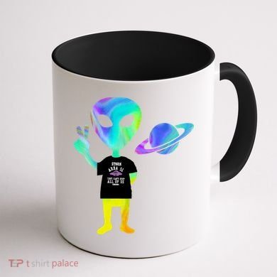 Colorful Alien Storm Area 51 Funny Coffee Mug back