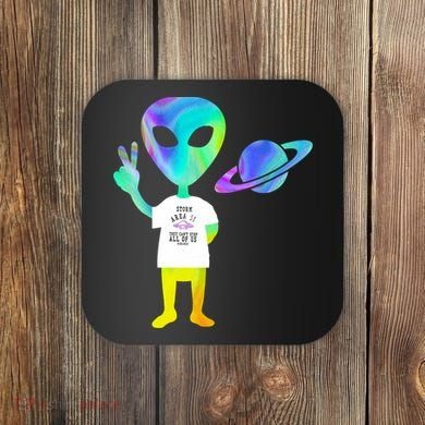 Colorful Alien Storm Area 51 Funny Coaster