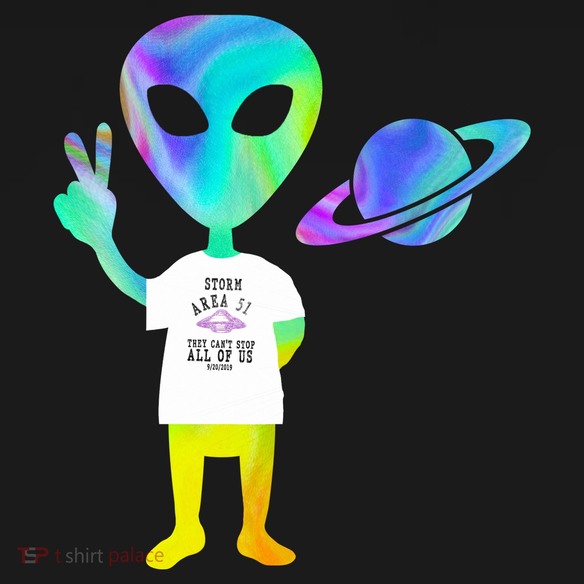 Colorful Alien Storm Area 51 Funny Visor