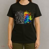 Colorful Art and Science Of The Brain T-Shirt thumb 4