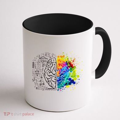 Colorful Art and Science Of The Brain Coffee Mug back