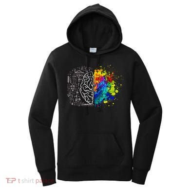Colorful Art and Science Of The Brain Women's Hoodie