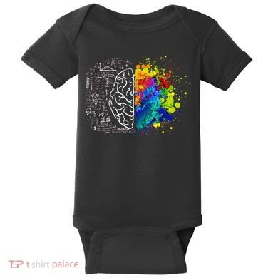 Colorful Art and Science Of The Brain Baby Bodysuit