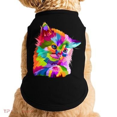 Colorful Atyle Cat Head Pop  Doggie Tank