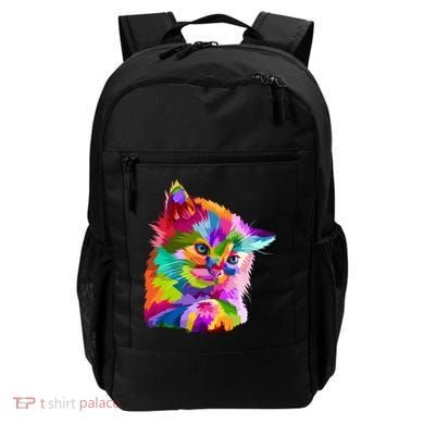 Colorful Atyle Cat Head Pop  Backpack