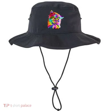 Colorful Atyle Cat Head Pop  Bucket Hat