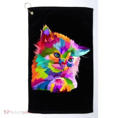 Colorful Atyle Cat Head Pop  Golf Towel