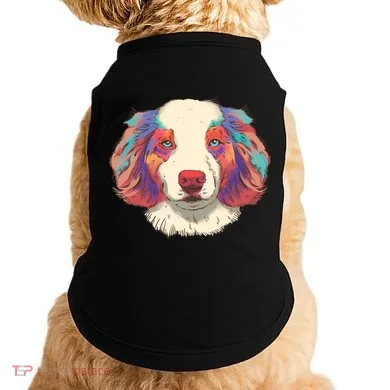 Colorful Australian Shepherd Doggie Tank