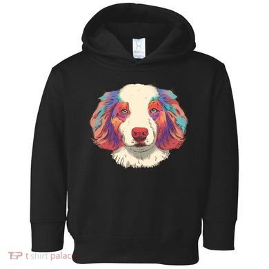 Colorful Australian Shepherd Toddler Hoodie