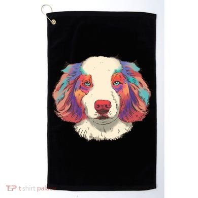 Colorful Australian Shepherd Golf Towel