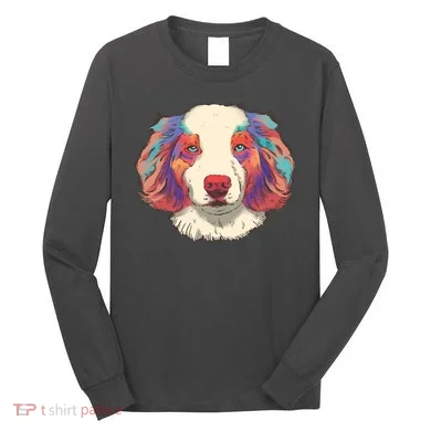 Colorful Australian Shepherd Long Sleeve Shirt