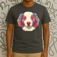 Colorful Australian Shepherd T-Shirt thumb 3