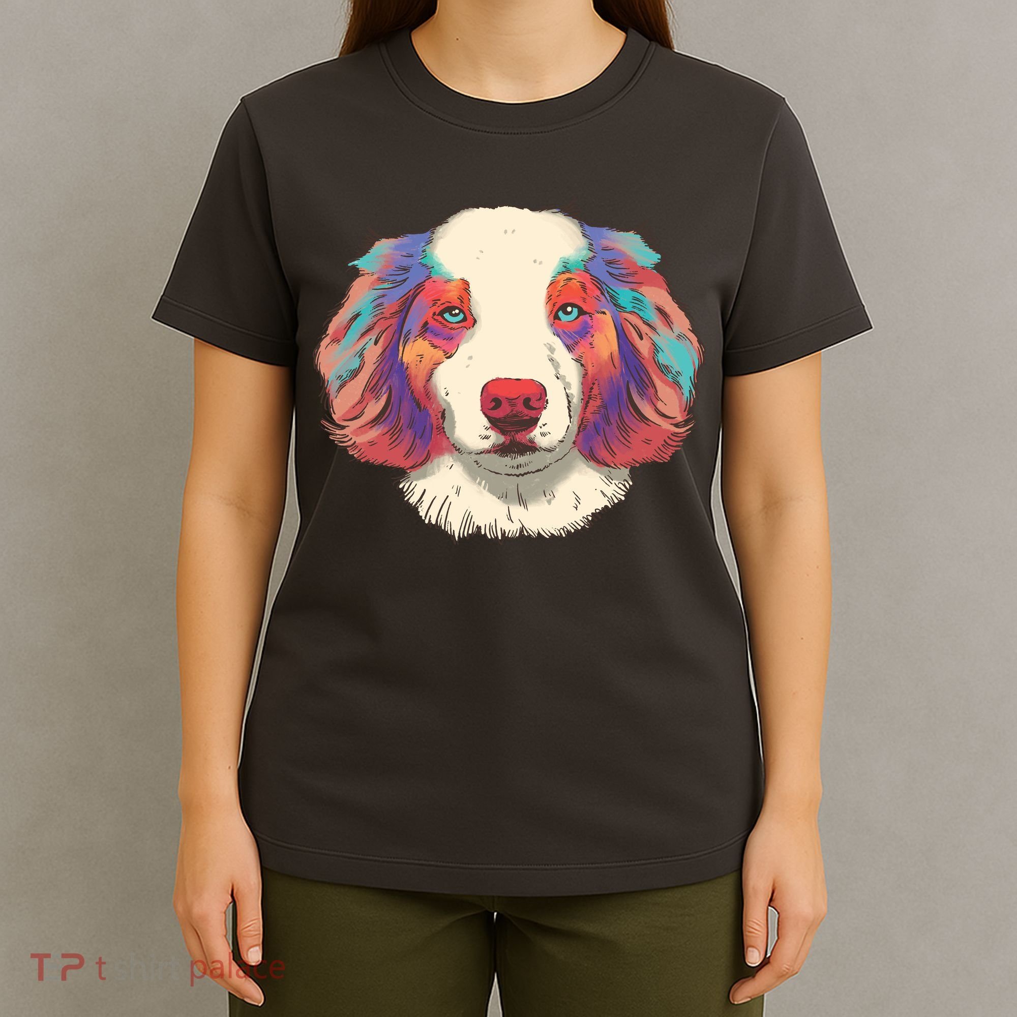 Colorful Australian Shepherd T-Shirt